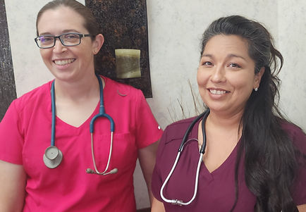 Amy and Jouvan, nursing team at Family Medical Center