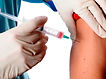 Patient receiving an immunization vaccine